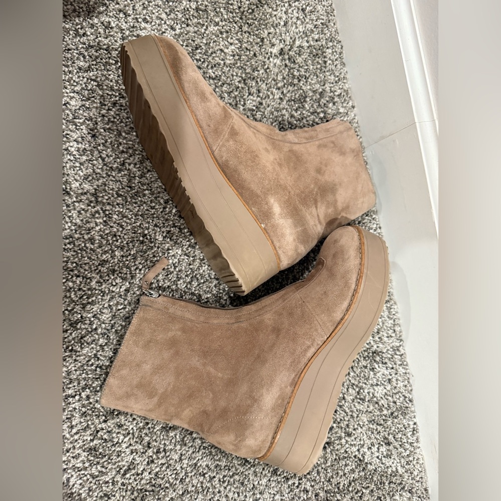 Silent D Nilly platform suede boots in taupe, size 6.5 - Picture 10 of 15